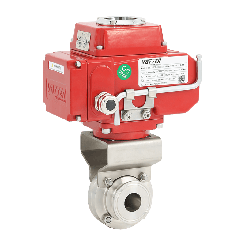 Elektrische sanitaire klemvlinderklep