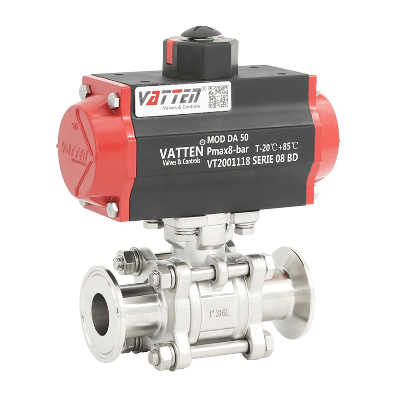 Pneumatische klemkogelkraan