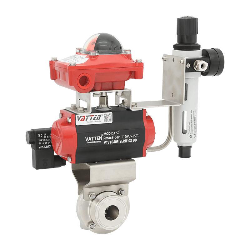 Pneumatische klemvlinderklep