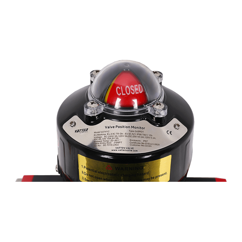 Pneumatische explosieveilige flenskogelkraan