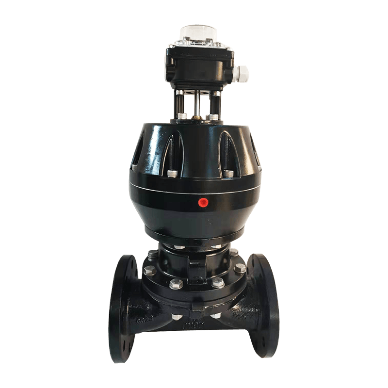 Pneumatische flensmembraanklep