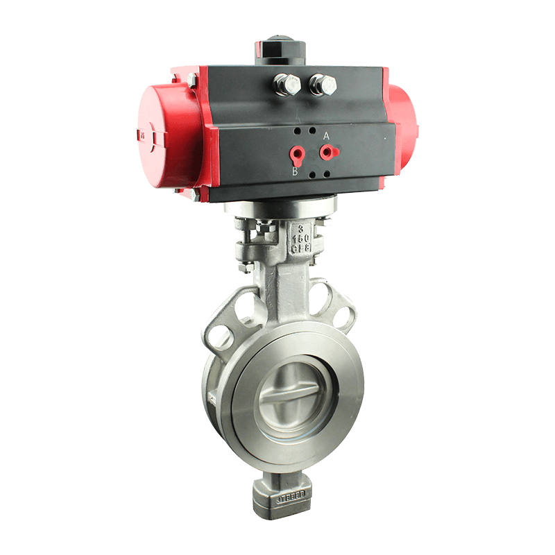 Pneumatische vlinderklep met harde afdichting