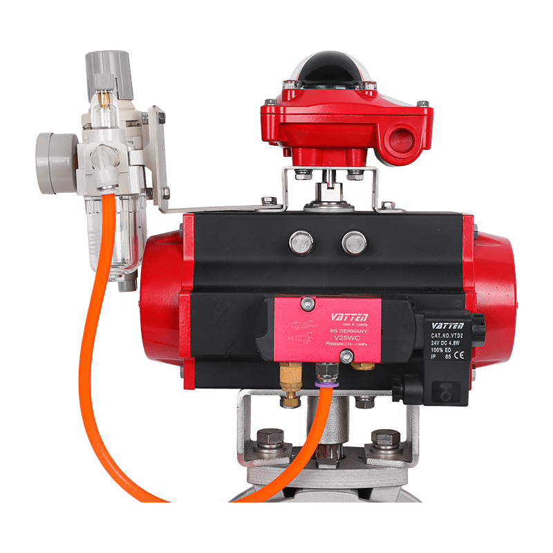 Pneumatische poedervlinderklep